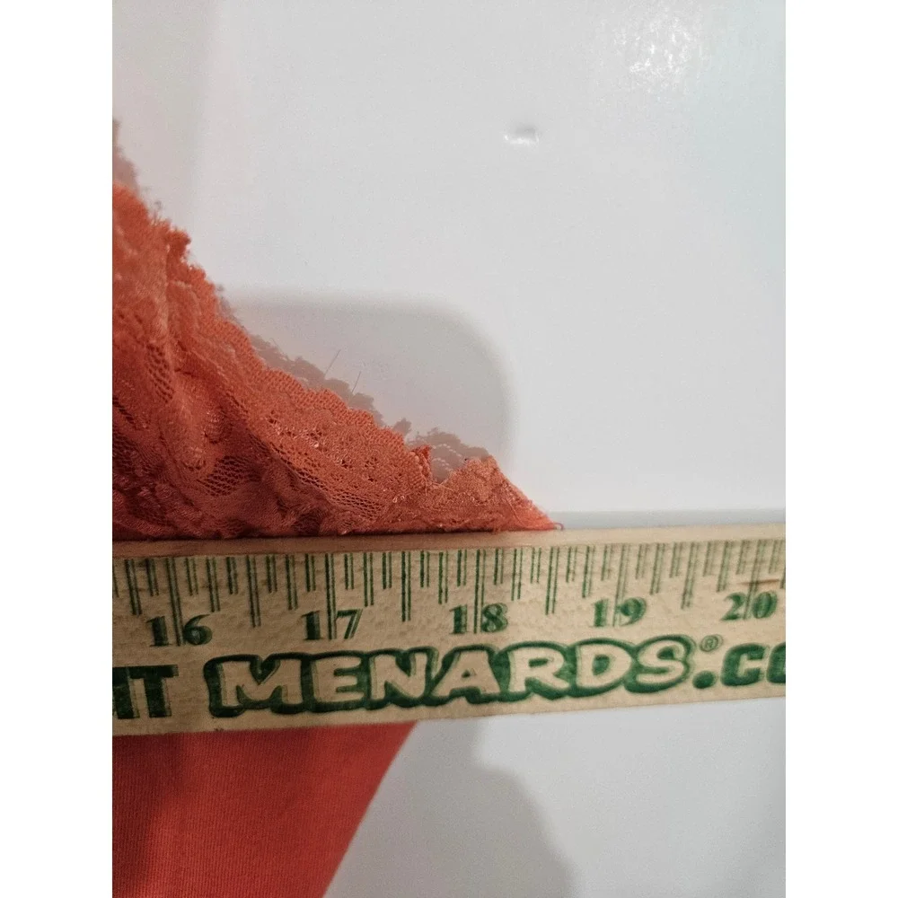 Van Heusen Coral Orange Lace Trim Camisole Top Adjustable‎ Straps Women Large